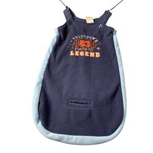 Okie Dokie Boys Infant Baby 3 6 months Fleece Bib Overall Sack Touchdown 83 Lege